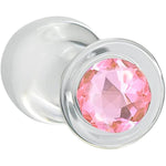 Glass Crystal Anal Plug Fist Hand Butt Plug, Pink Jewelry Anal Training Sets Toys Anal Stimulation Sex Toy For Unisex Masturbation