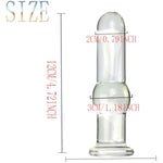Glass Anal Beads,Butt Plug Trainer Prostate Sex Toys Butt Plug G-Spot Prostate Massager Sex Toy Anal Plug G-Spot Massager Crystal Butt Plug Expander Anal Sex Toys For Women Men(S)