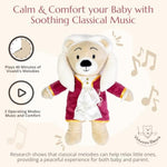 Vivaldi Virtuoso Bear – Dual-Mode Plush Toy With Music & Comfort Features, Plays 40 Mins Of Classical Music & White Noise For Babies & Toddlers