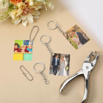 20 Pcs Printable Shrink Sheets Set with Hole Punch Rings Chains for DIY Crafts