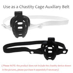 2 Packs Adjustable Chastity Cage Support Strap With Retaining Cook Ring - Secure Anti-Slip Belt For Male Chastity Devices | Penis Cage Accessories For Bdsm & Long-Term Wear (Black + White)