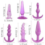 Butt Plugs, 6 Pcs Anal Training Kit Soft Jelly Anal Plug G-Spot Prostate Massager Anus Trainer For Adult Masturbation Sm Beginner Gay Couple Sex Game Play For Men Women Couples(Pink)