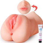 3 In 1 Male Masturbator Adult Sex Toys, 3D Textured With Sexy Mouth Realistic Vagina Tight Anus, Mens Stroker Sex Doll For Man Masturbation