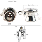 Male Chastity Cage Metal Chasity Cage Sm Extrusion Small Chastity Device Stainless Steel Penis Cage Bondage Gear Accessories Adult Sex Toys For Men 45Mm Ring