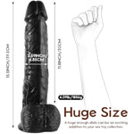 15" Huge Dildo+6.69" Anal Plug