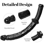 Realistic Long Dildo with Handle - 13 Inch Lifelike Double Ended Dildo for Deep Stimulation - Soft Flexible Long Anal Plug Prostate Massage Sex Toy for Men Women