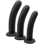 Anal Plug Trainer Kit, Pack Of 3 Silicone Ball-Free Butt Plugs, Prostate Massage Sex Toys For Beginners Experienced Users Black