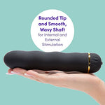 Power Play 6 inch Classic Vibrator for Women, Black