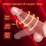 Realistic Penis Sleeve Extender Sex Toys For Men, Reusable Liquid Silicone Cock Sleeve Extension With Penis Ring Male Sex Toy, Pennis Extender Adult Sex Toys & Games Cockring