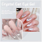 Crystal Wide Cat Eye Nail Gel Polish Sliver 9D Magnetic Gel Nail Polish With Snowlight Sliver Cat Eye Effect With Magnet Stick