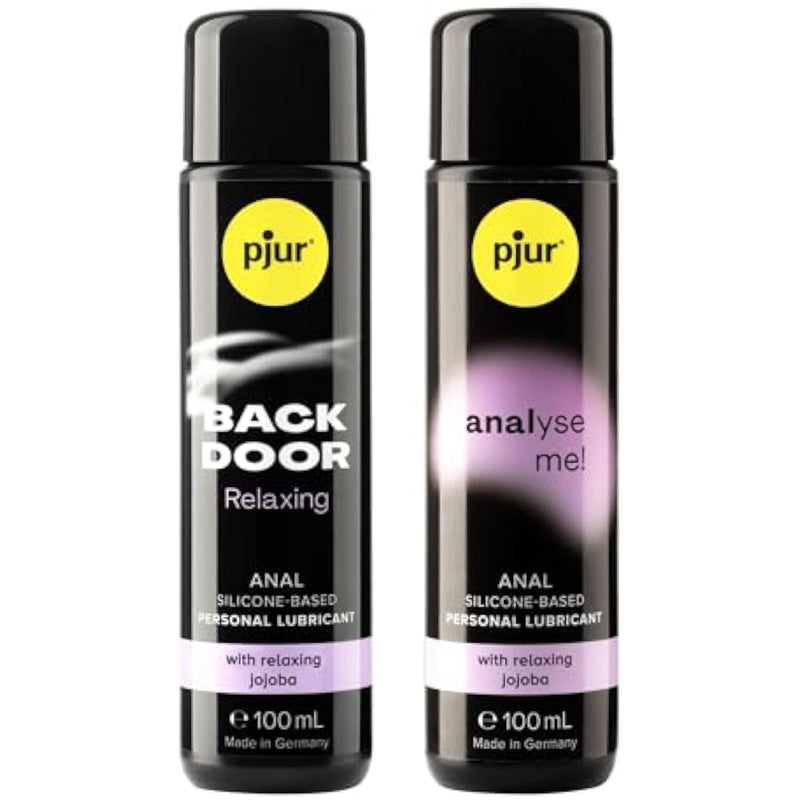 Analyse Me Silicone Based Anal Lubricant 3.4 Fl Oz & Back Door Silicone Based Anal Lubricant - Couples Sex Toys Bundle