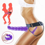 Strap on Sex Toy, Adult Sex Toys for Women Men, Wearable Harness Realistic Dildo 2 Removeable Silicone G Spot Stimulator,Vagina Massager Female Masturbator Sex Toys for Women Lesbian Couple Purple