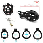 New Cobra 6.0 Male Chastity Device, Breathable Lightweight Locked Cage With 4 Sizes Upgraded Double Curved Arc Shape Cuff Rings, Sex Toy For Men Restraints Erection Penis Exerciser (Tight)