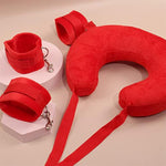 Sm Flirting Binding Split Leg With Pillow Stretch Leg Restraint Pillow Sex Toys Sex Swing (Red)