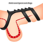 Silicone Cock Ring For Men, Penis Ring/Testicle Binding Sex Toy Extreme Torture For Mens, Triple Breathable Anti-Off Erection Ring
