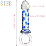 Anal Butt Plug Glass Anal Trainer With Big O Ring Crystal Pleasure Wand Sex Toy,G-Spot Pleasure Wand Glass Dildo Expander Crystal Anal Plug Anal Masturbator Sex Toy For Men Women(Style 3)