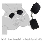 Bdsm Restraints Kit Sex Bondage Set With Handcuffs And Leg Straps Cuffs, Nipple Clamp Eye Mask Include