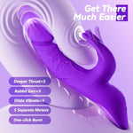 Vibrater Thrusting Sex Toy For Women - 5In1 G Spot Vibrator With App Dildo Vibration Machine, 5 * 5 Thrusting & Flapping Vibrator Double-Ended Dildos & One-Click Burst Sexual Pleasure Tools For Women