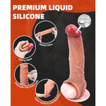 Reusable Penis Sleeve Extender Realistic Textured Cock Extender Body-Safe Stretchy Ultra-Soft Material Cock Enlarger Applicative For Men & Couple (D-Flesh)