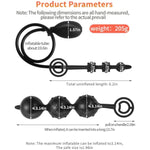 Anal Plug Silicone Inflatable Butt Plugs With Spikes, Steel Ball And Pump Adult Triple Beads Anal Sex Toy With Double Ring Large Anal Trainer Sexual Stimulation Devices For Mens (Triple Beads)