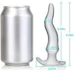 Anal Plug 5.8 Inch Clear Butt Plug, Wave Anal Dildo With Ergonomic Base, Clear Dildo For Prostate Massage And G-Spot Masturbation, Adult Sex Toys For Men And Women Long Time Wear (S)