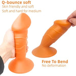 Anal Plug Dildo,Flexible Soft Liquid Silicone Butt Plug Massage Stimulation For Men And Women Vaginal Anus Sex Toys. (Black-Medium)