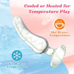 Crystal Glass Anal Butt Plug - Finger-Like Glass Dildo Sex Toy, Glow In The Dark Anal Beads Training Plug Prostate Massager, Adult Masturbation Toys For Men Women Gay Lesbian And Couples Pleasure