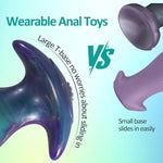 Anal Plug Tail,4.4 in Silicone Butt Plug with T-Base and 11.8 in Furry Tail Plug,Anal Balls Sex Toys for Role Play Women Men