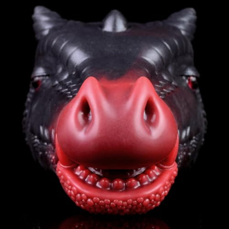 Realistic Red Dragon Head Male Masturbator for Men's Deep Throat and Oral Sex Stimulation