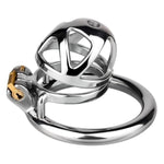 Stainless Steel Cutout Chastity Cage With Invisible Concealed Lock And Key For Men, Anti Escape Penis Cage Adult Sm Restraints Sex Toy Game, Cock Cage For Everyday Wear, Home And Office (S,45Mm)