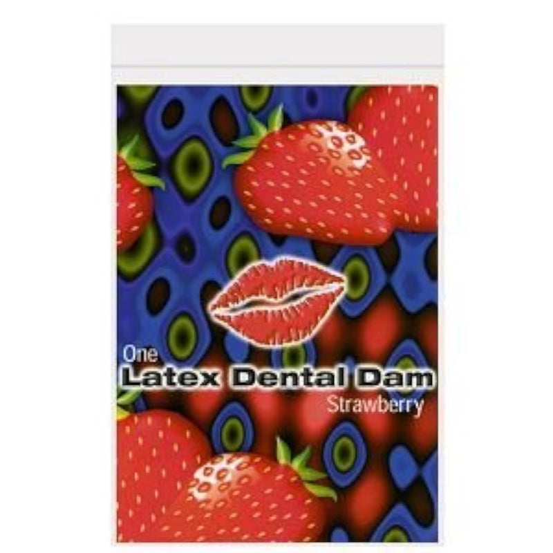 Latex Dental Dam, Strawberry (Package Of 8)