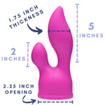 Euphoria G-Spot And Clit Stimulating Silicone Wand Massager Attachment, Pink (Ad444)