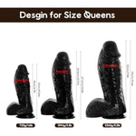 3.2'' Diameter Huge Thick Dildo, 10.8'' Realistic Dildos With Strong Suction Cup For Hands-Free And Anal Play, G-Spot Giant Dildo Anal Sex Toys For Women And Men (M)