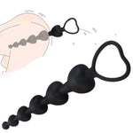 Anal Beads Anal Toys Sex Toy Anal Butt Plug Silky Smooth Silicone Prostate Massage Stimulator Anal Trainer Flexible 6 Balls Anal Chain For Men Women Couple