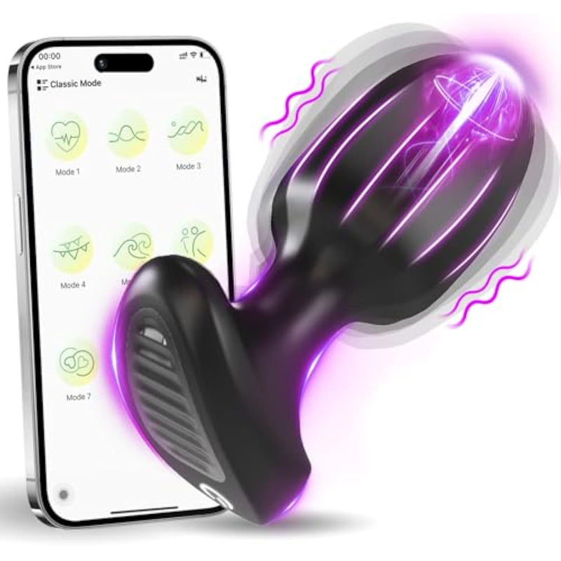 Anal Plug Vibrators Sex Toys - App Remote Control Prostate Massager With 9 Intense Vibration Modes, Female Wearable G Spot Vibrator Male Vibrating Butt Plug Adult Sex Toys And Games For Men Women