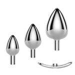 Metal Anal Plug Entry Set,3 Piece Crystal Hook Bottom Anal Trainer,Sm Erotic Toys Adult Anal Plugs,For Men And Women Couples,Large/Medium/Small