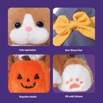 Wizard Cat Plush Toy –10" Halloween Cat Stuffed Animal With Hat And Cape, Plushie For Kids, Gifts, Home Or Party Decorations.