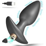 Anal Plug Vibrator - Silicone Cone Butt Plug Dilator With Curved Base & Slender Waist - 16 Vibration Modes - Usb Charging - 5.82 X 1.77 Inch Prostate Massager Sex Toy For Women Men Masturbation (L)