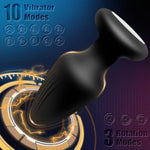 Vibrating Anal Plug,Butt Plug Vibrator Light Up Prostate Massager, 10 Vibrating Rotation Modes Sex Toy With Remote Control, Adult Sex Toys For Men Women And Couple