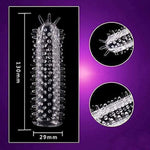 New Reusable Sleeves 1350 Girth For Men Extender Enlarger Extension Enhancer Ball Stretch Sleeve Girth Best Gift-(Transparent-5Pcs)