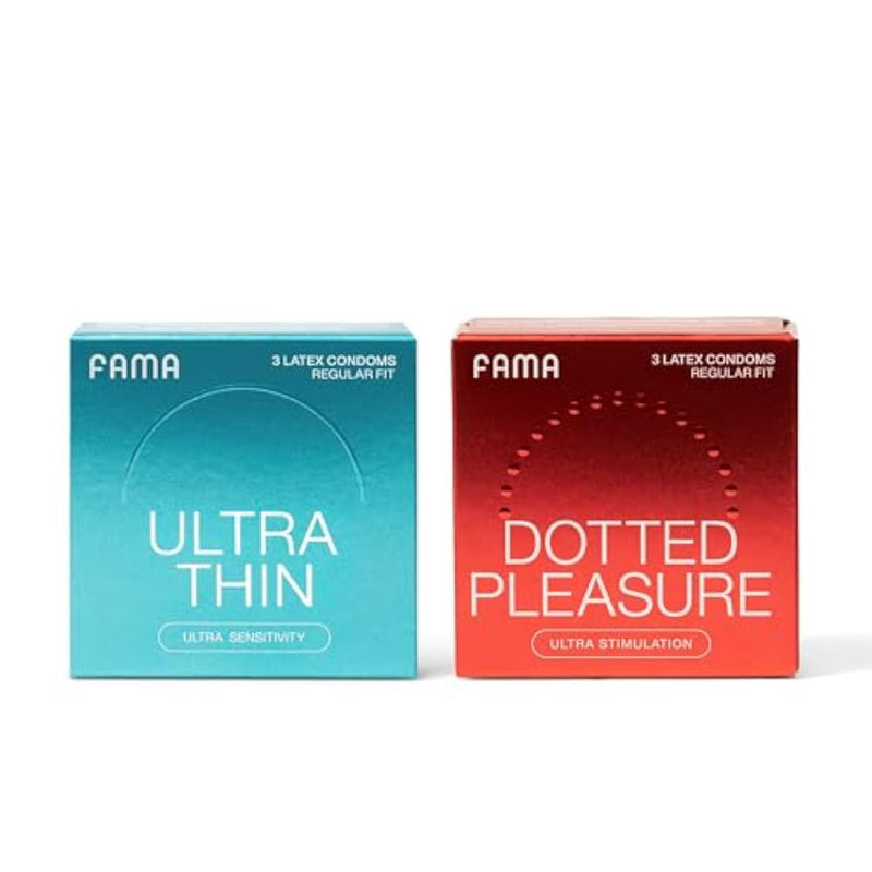 Ultra Thin&Dotted Pleasure Condoms, For Ultra Sensitivity, Natural Latex, Lubricated Condoms - 6 Count