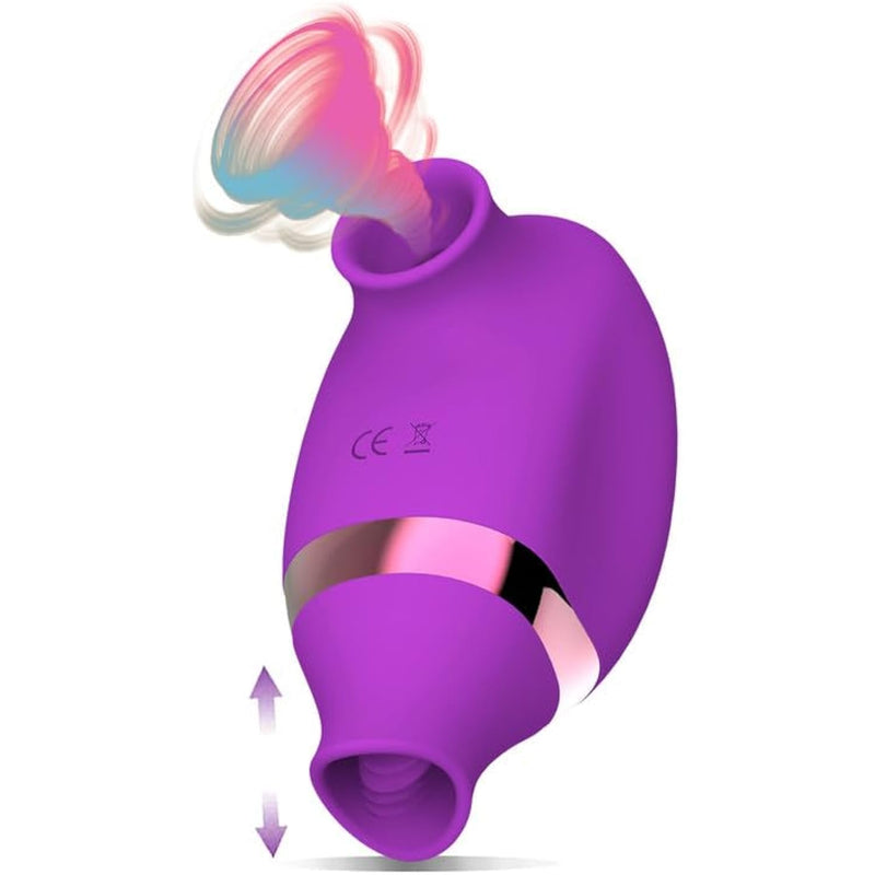 2 In 1 Tongue Licking Clit Sucker Vibrator Female For Women G-Spot Sucking Double Stimulation Nipples Massagers Sex Toy Adult