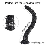 17.56 Inch Long Dildo Anal Snake,Large Butt Plug Huge Anal Dildo with Suction Cup for Vaginal G Spot Stimulation Monster Anal Plug Thick Anus Dilator Adult Sex Toys for Men Women(Black)