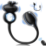 Vibrating Butt Plug With Cock Ring Vibrator, Remote Control Prostate Massager Anal Vibrator Couples Sex Toys With 7 Vibrations, Anal Plug Penis Ring Adult Toys For Couples