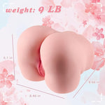 Realistic Male Masturbator with Super Soft Jelly Vagina and Anal Channels for Adult Men