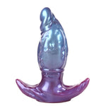 Alien Anal Plug With Anchor Base, Soft Silicone Penis Head Butt Plug, Waterproof Vibrant Colors Adult Sex Toys For Men And Women Perfect For Anal Play (Medium)