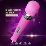 Powerful Handheld Massager with Strong Vibrations,Vibrator,Waterproof Clitoral Stimulator,Softer and Flexible, Rotating Dildo Vibrator for Men, Women & Couple(Pink)