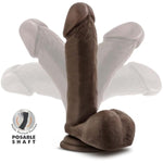 Dr. Skin Plus - 8 Inch Realistic Posable Dildo With Balls - Suction Cup Base For Hands Free Play And Harness Compatible - Triple Density And Flexible Sex Toy For Him Her Couples
