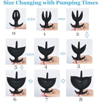 Inflatable Anal Plug, Anal Pump, Flexible-Sized Butt Plug, Anal Sex Toy, Flower Shape Removable Butt Plug, Anus Expander Anal Dildo For Unisex Gay Lgbt Sex Game Prostate Massager