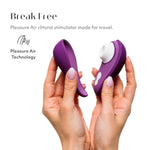 Liberty 2 Purple Pleasure Air Clitoris Sucker With Travel Case & We-Vibe Pivot Vibrating Cock Ring - Couples Sex Toys Bundle